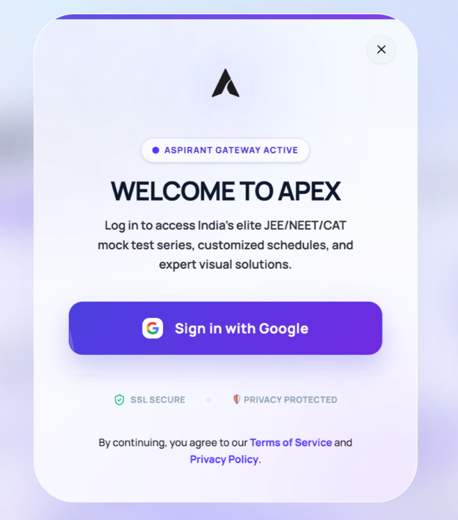 Apex Mock Test Platform