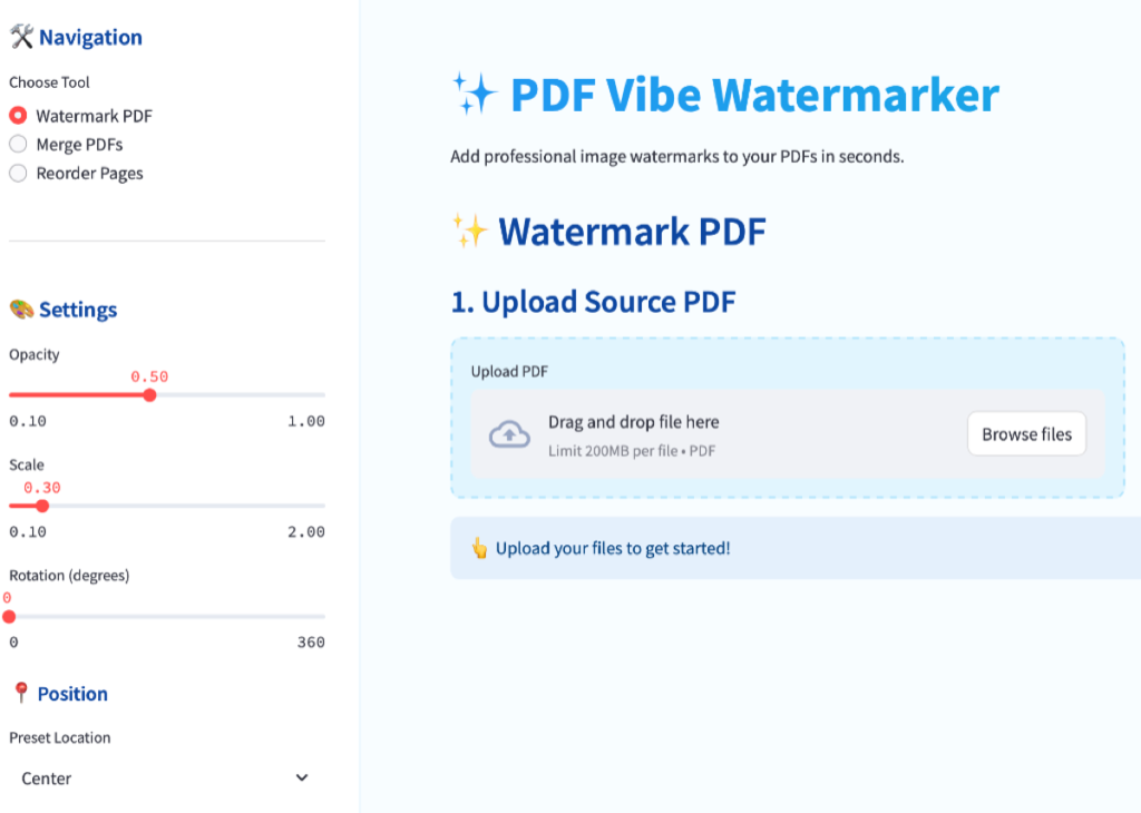 PDF Vibe Watermarker